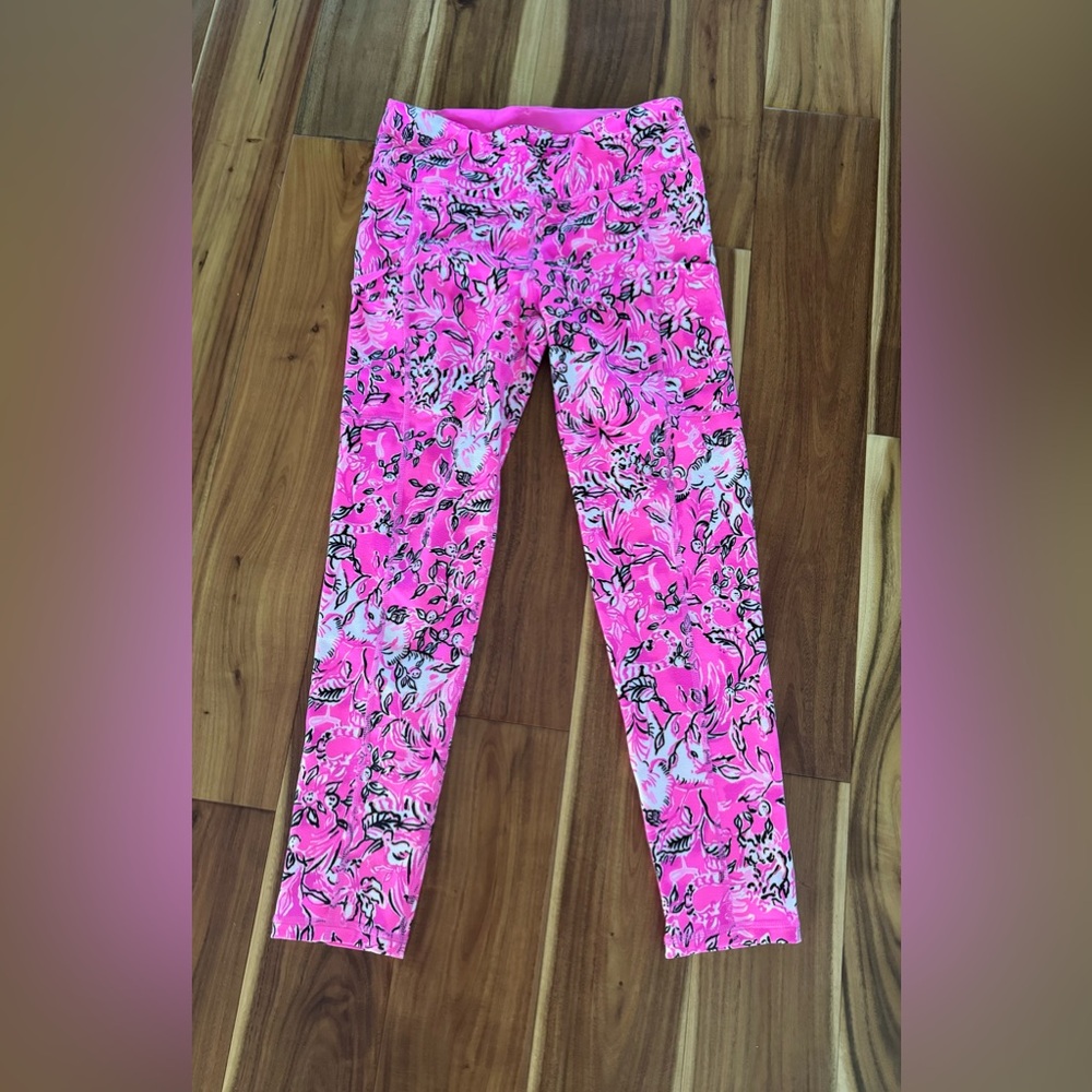 Lilly Pulitzer Mid Rise Legging “Purposefully Pink”, Sz S